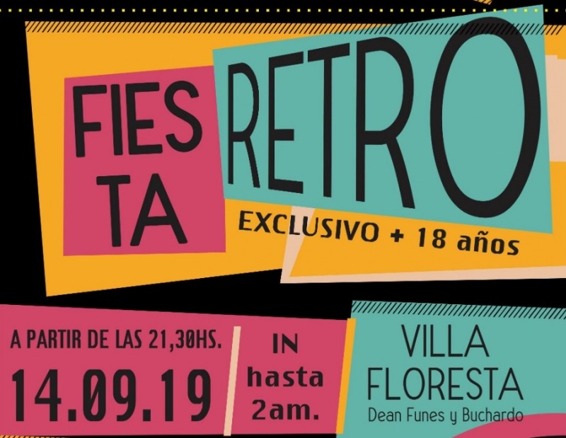Venta de entradas para otra Fiesta Retro en Villa Floresta